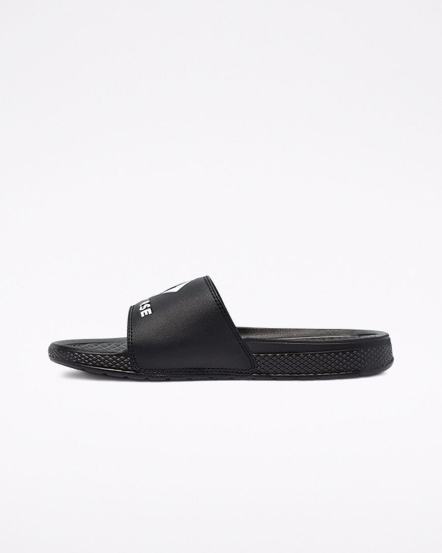 Women's Converse All Star Slides Black / White / Black | AU 6C854E